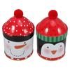 2Pcs Christmas Cookie Jar Tinplate Storage Boxes With Lids Holiday Candy Containers Packing Bottles Home Kitchen Ganization Iron