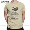 Vintage Chic Life Is Like A Camera TShirts for Men Cotton T Shirt Photographer Short Sleeve Tees Plus Size Clothing