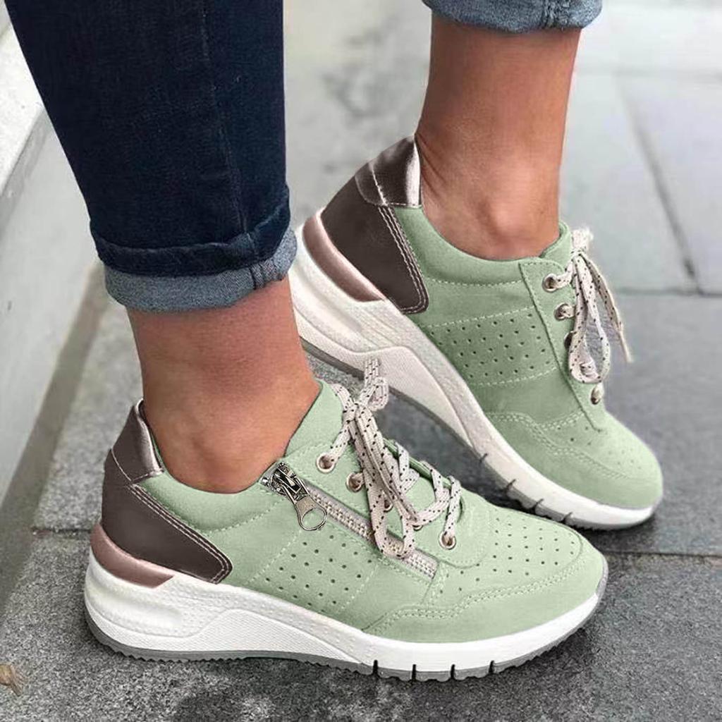 Sneakers For Women Clearance 2024 New Casual Women'S Shoes Sneakers Lace Up Thick Soled Large Size Single Shoes Zapatos De Mujer