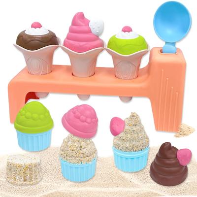 VBACALA Sand Play Set: Sand Toys, Sandbox Set, Shovel, Ice Cream Mold, Soft Serve Ice Cream, Cake Mold, Ice Cream Shop, Pretend Play, Sandbox Play,