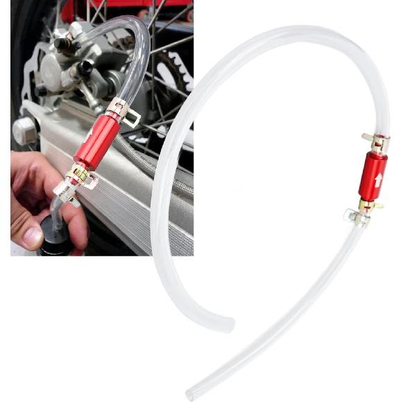 1Pair Brake Bleeder Hose, One Way Check Valve Tube Brake Bleeder Hose Set 6MM Long Lasting Bleeding Tool Kit Universal For Motorcycle Car