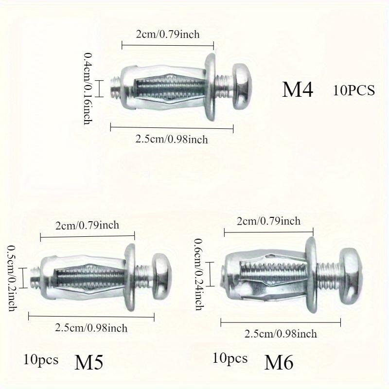 

Набор лепестковых винтов и гаек - M4, M5, M6 Расширяющиеся гайки-заклепки, для DIY проектов и строительства - идеальный подарок для мастеров на все руки и энтузиастов DIY 30pcs Mix