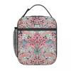 William Morris Lunch Bag Flower Print Aesthetic Lunch Box Outdoor Picnic Portable Thermal Lunch Bags Print Cooler Bag