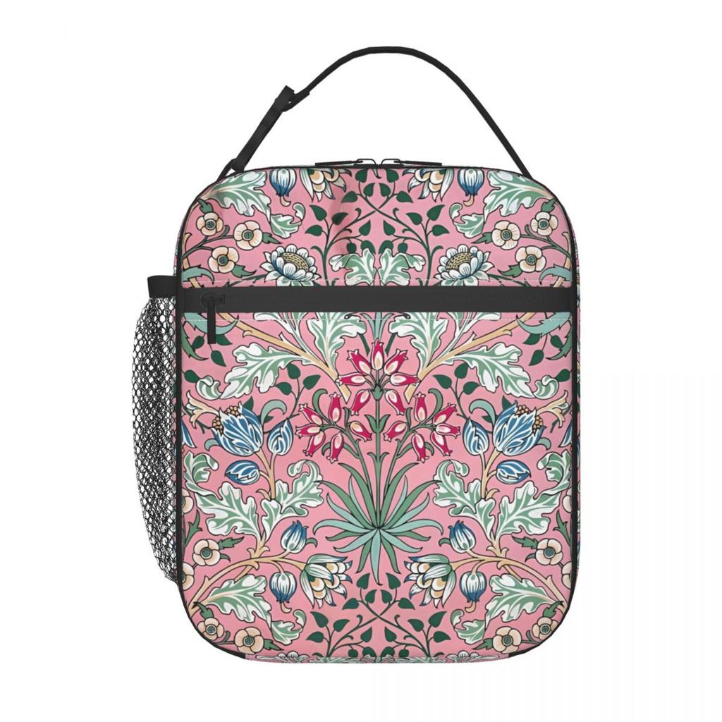 William Morris Lunch Bag Flower Print Aesthetic Lunch Box Outdoor Picnic Portable Thermal Lunch Bags Print Cooler Bag