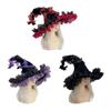 Adjustable Witch Costume Hat Lightweight Comfortable Fabric Elastic Band For Halloween Parties Cosplay Event And Themed Gatherings