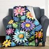 1pc Floral Fantasy Lightweight Flannel Blanket, Comfortable and Warm Blanket, for Office and Camping Sofa Bed, Livingroom048