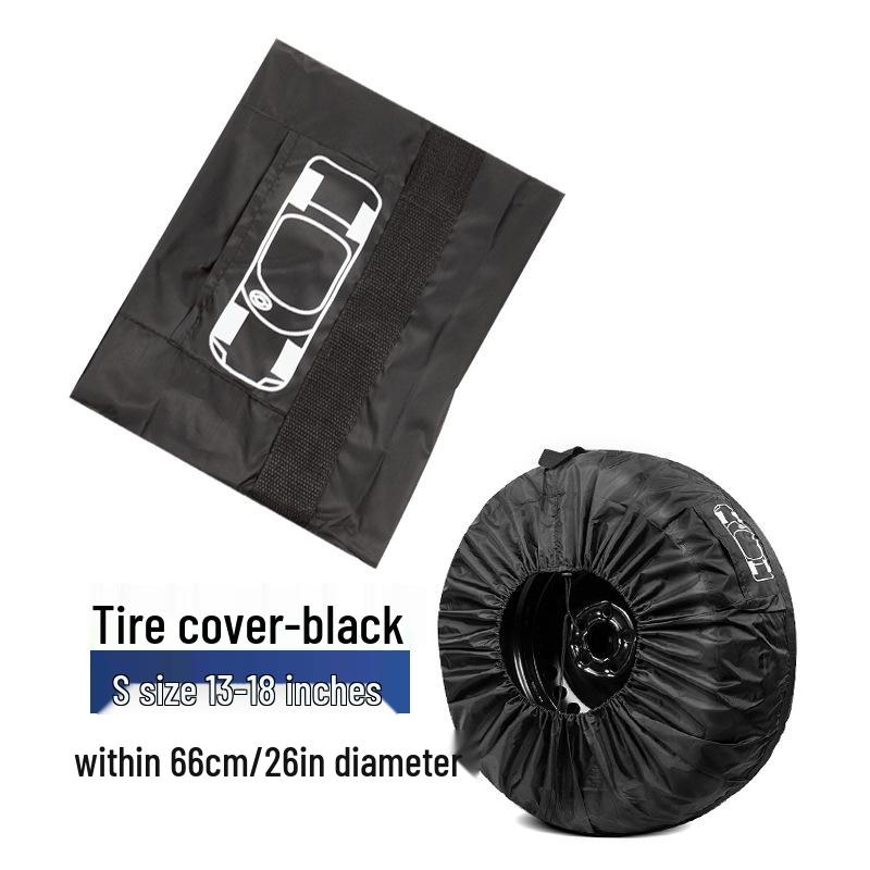 Car Spare Tire Protective Cover - Sunproof & Dustproof 190T Polyester Taffeta Storage Bag