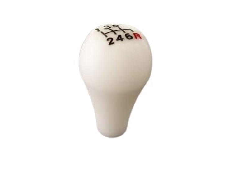 Beatrush Duracon R Shift Knob for Manual Vehicles Lower M12 x [Type-D] (6-Speed) (6-Speed (Rear Right), White, 1.25P)