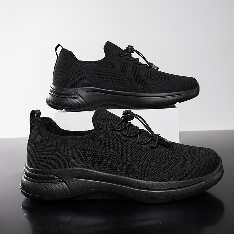 Men's Spring Summer Woven Sneakers Breathable Adjustable Buckle Durable Outdoor Running Workout Shoes