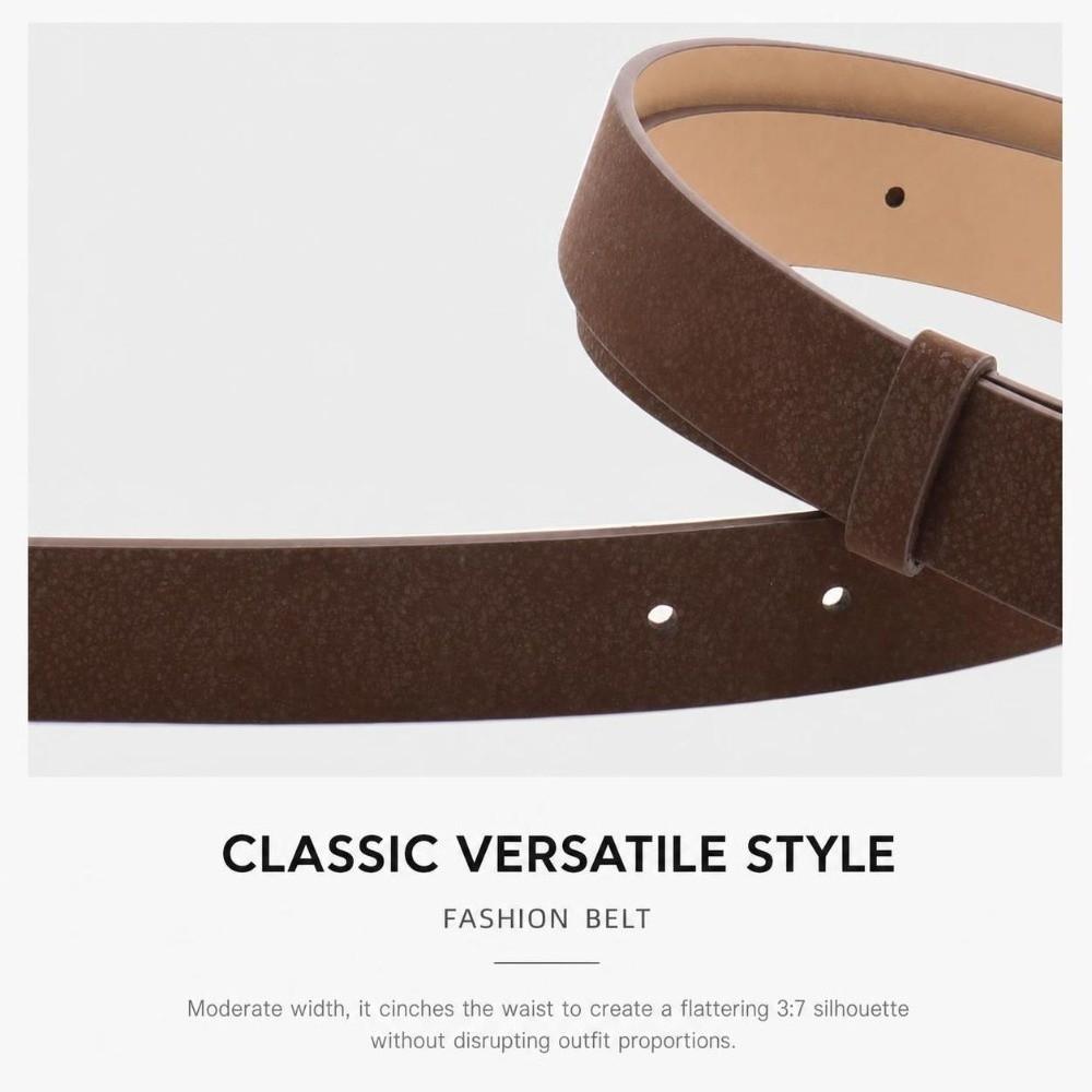Alloy Metal Buckle Decorative Waistband Gradient Round Ring Buckle Versatile Waist Strap  For Women