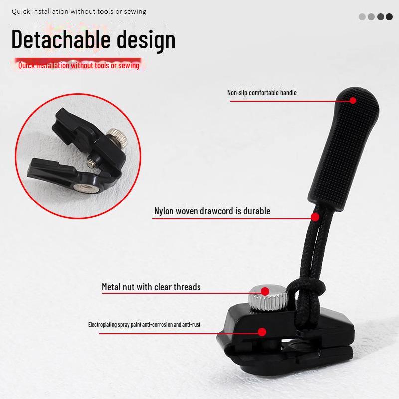 Universal Detachable Zipper Head Replacement Kit for Luggage and Clothing Repair