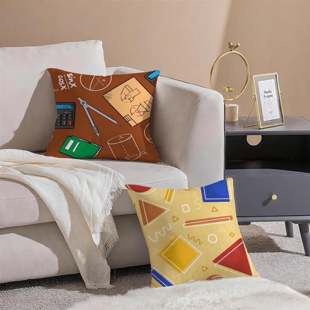 Universal International Day Of Mathematics Cushion Cover Throw Pillow Cover Hidden Button Durable Polyester Chair Cushion