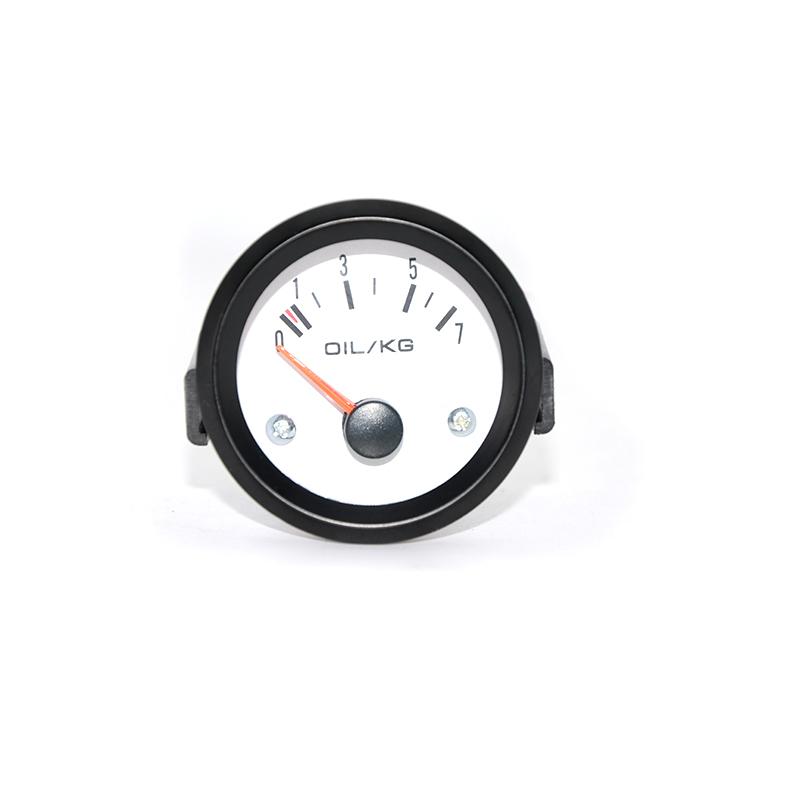 2'' 52mm Universal White Face Oil Pressure Gauge 0-7KG LED With Oil Press Sensor Car Gauge