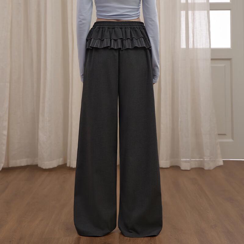 unifree 2025 Autumn Ballet Style Wide-Leg Suit Pants