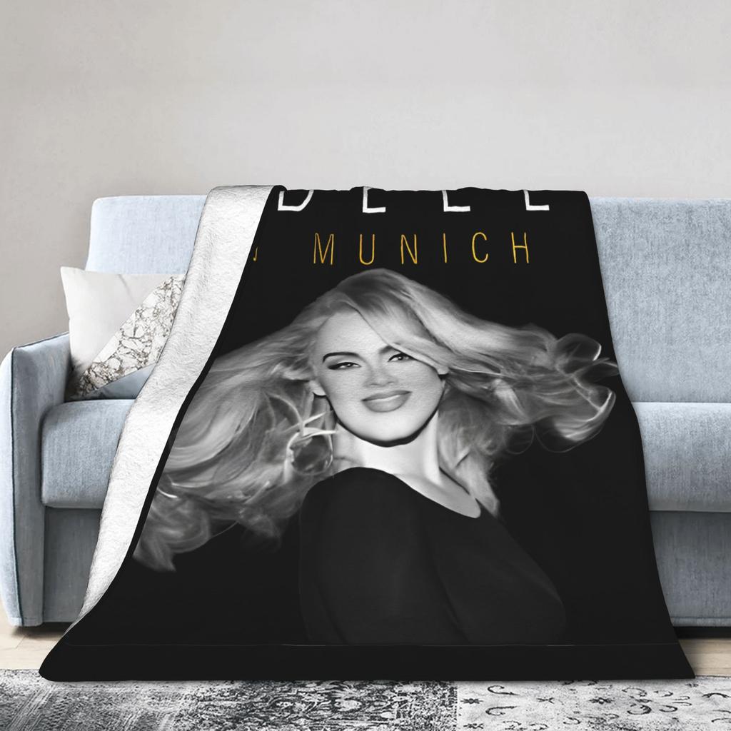 Adele Alternative Poster Blanket  Warm Novelty Plush Throw Blanket For Couch Chair Travel Office Flannel Bedspread Bed Cover