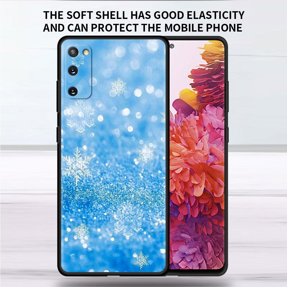Snow White Snowflake Case For Samsung Galaxy Note 20 Ultra 10 Plus Lite 9 8 A50 A70 A30 A20e A20 A40 A10 A10e A60 Phone Cover