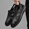Summer Genuine Leather Men Sandals Fashion Newest Roman Sandals Handmade Men Casual Shoes Breathable Loafers Men'S Beach Sandals