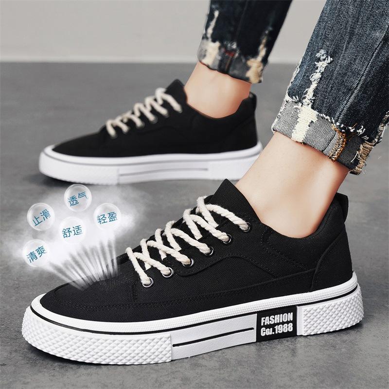 2025 Spring Live Broadcast Niche Canvas Low-top Breathable Board Shoes Retro Douyin Trendy Men's Shoes Catwalk Tooling Shoes Men's