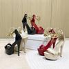 Damen-Sandalen mit dem Wort „New Summer Fashion Chain Net Red Sexy High Heels Stilettos 13 cm Heel 3 cm Platfrom LFD