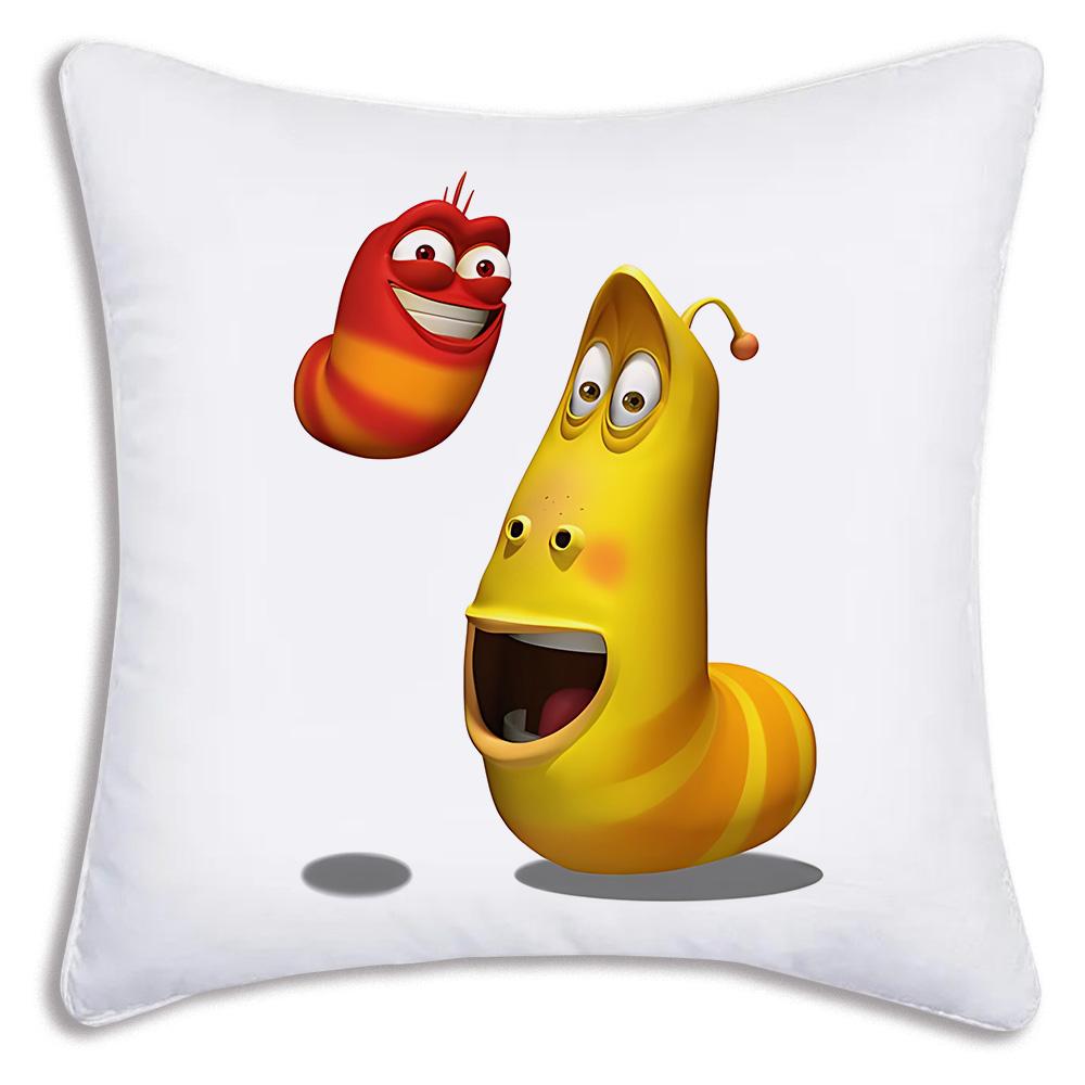 Funny Anime For Larvas Pillow Covers Cartoon Sofa Decorative Home Double-sided Printing Short Plush Cute Cushion Cover