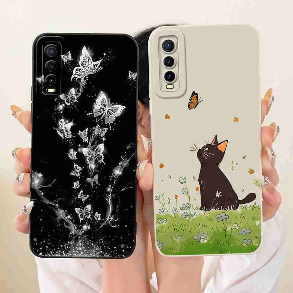 For vivo Y70s 5G Case Luxurious Flower Cartoon Silicone Back Cover For Vivo Y 70s Y51s Y51S V2002A Shockproof Phone Cases Fundas