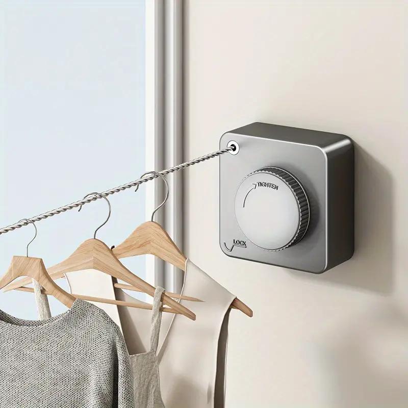 Retractable Clothesline Indoor and Outdoor Clothes Wall Hanger Drying Rack Balcony Bathroom Invisible Clothesline Wire Rope