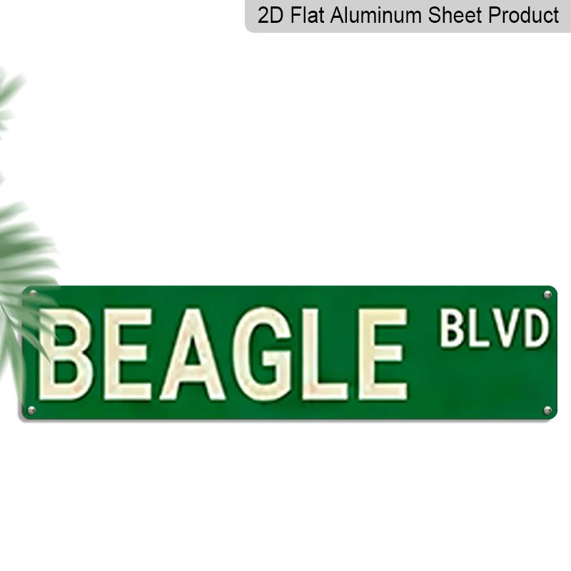 

2D Flat Beagle Blvd Aluminum Sign 15.7×3.94 , Vintage Dog-Themed Wall Decor for Porch Garden Home Bar, Ideal Gift 15.7×3.94Inch/40*10cm