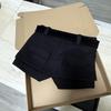 Maillard Style Women's High Waist Suede Plush Shorts with Belt - Coffee Color, Autumn/Winter Slimming Casual Pants