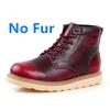 Men Tooling Fashion Casual Leather Shoes High Top Winter Warm Snow Boots Lace-Up Outdoor Motorcycle Ankle Boots Military Style