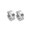 Punk Style 1-8-Piece Stainless Steel Ear Clip Set - Chic Circle Ear Cuffs, No Piercing Needed, Trendy Jewelry Gift
