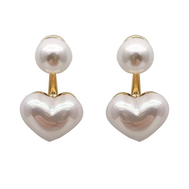 Elegant Pearl Necklace For Women Heart Pendant Necklaces Luxury Imitation Pearls Chain Necklaces Korean Jewelry Girls Gifts