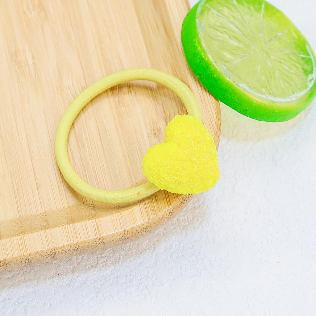 Cute Girls Elastic Hair Ties Heart Hairbands Ponytail Holder Headbands Kids Floral Hair Ties Scrunchies Women Hair Accessories