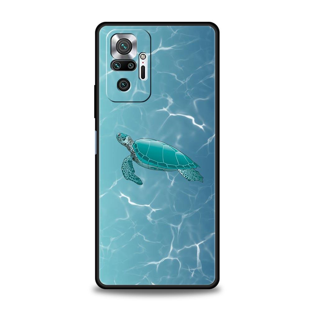 lovely Cartoon sea turtle ocean blue Case For Xiaomi Redmi Note 13 12 5G 11 10 Pro Plus 4G 9S 9 8 7 9T 13C 12C 10C 9C 9A Cover