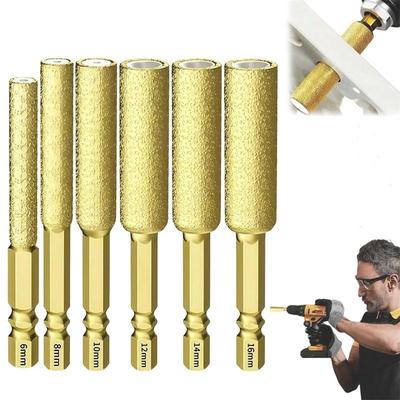 1/4" Sechskant Keramikfliesen Lochbohrer Hohe Härte Marmor Glas 6 8 10 12 14 16mm Bohrer GZW