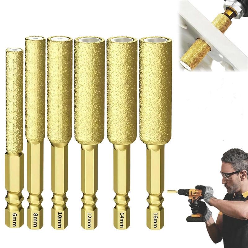 1/4" Hex Ceramic Tile Hole Drill Bit High Hardness Marble Glass 6 8 10 12 14 16mm Drill Bit GZW
