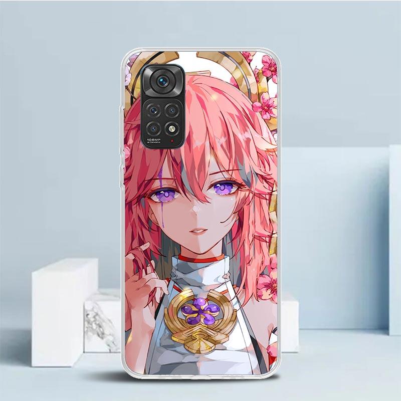 Genshin Impact Raiden Shogun Baal Phone Case For Xiaomi Redmi Note 15 14 14S 13 12S 12 Pro Plus 11S 11 11T 11E 10S 10 + Soft TPU