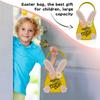 Easter Tote Bag Basket Bunny Decoration Storage Bag, Easter Bunny Basket Reusable Shopping Bag