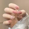 24Pcs Short Square Fake Nails Cloud Star Pattern Full Cover Press On Nail Tips Manicure Art