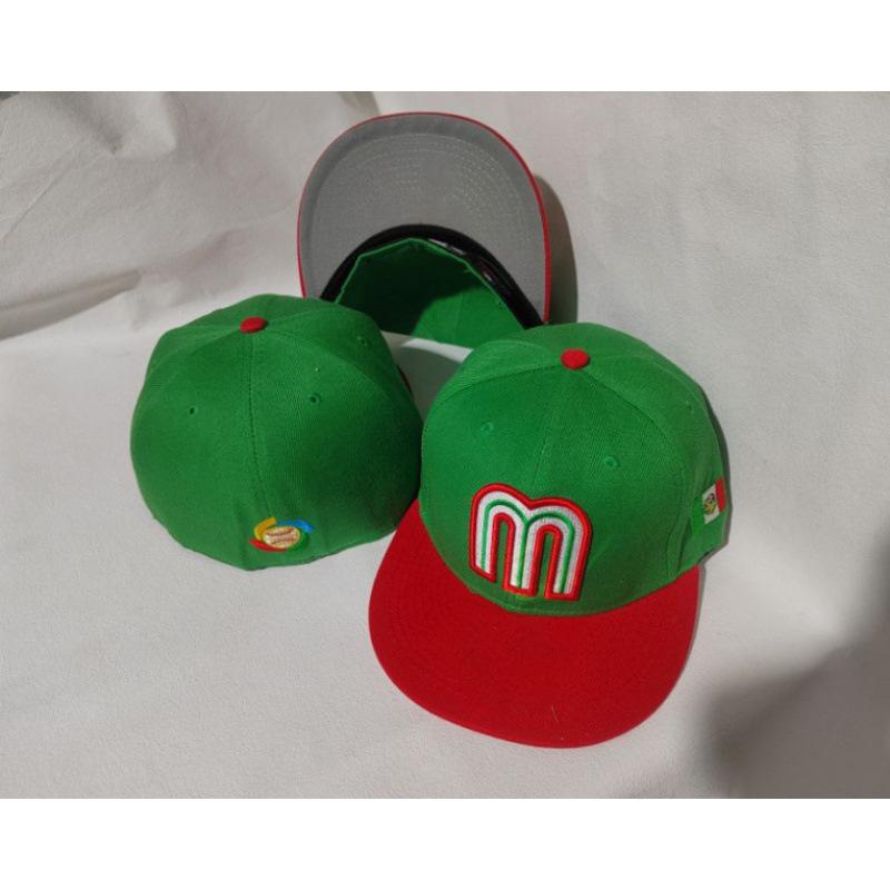 Mexico team closed-top cap Mexico Embroidered hip-hop cap Fully Enclosed Baseball Cap Letters M Cap