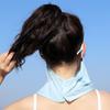 Flap Solid Color Men Fishing Face Mask Womne Neckline Mask Summer Sunscreen Mask Face Gini Mask