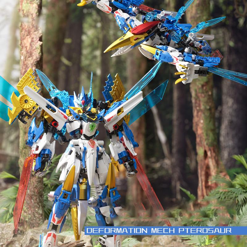 F5-A0009 Mecha Series 2-In-1 No Need To Disassemble Mecha Morphing Mecha Boys And Children Birthday Building Blocks