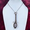 Rainbow Moonstone Pendant Copper Wire Wrapped Gemstone Jewelry Guitar Pendant