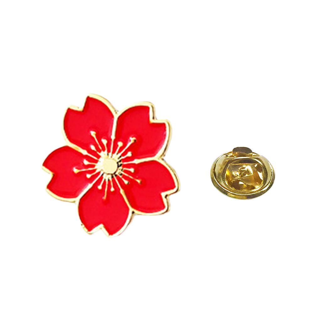 Twinkle Trinket Sweet Women Cherry Blossom Flower Enamel Brooch Pin Suit Collar Badge Jewelry