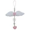 Plush Wing Heart Charm Pendant Chain Hanging Decoration for Keys Bag Purse