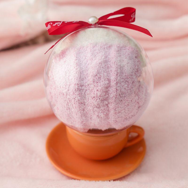 Damen Korallfleece Wintersocken - Nicht fusselnd, Fleecegefüttert, Gemütlich Cartoon Weihnachtsgeschenk