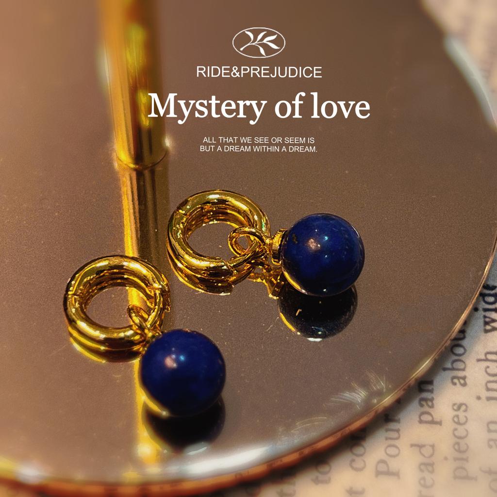 Lapis Lazuli Huggie Hoop Earrings Hoop Earrings Royal Blue Gemstone Earrings  Filled Hoop Earrings for Women