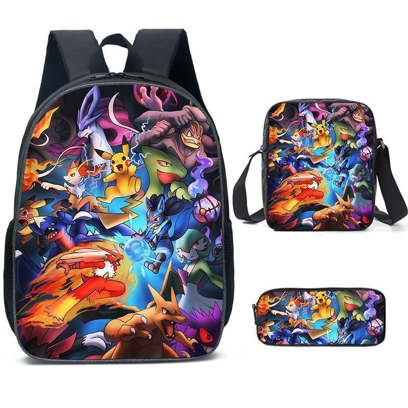 Primary And Secondary School Students Schoolbag Cartoon Backpack Breathable And Wear-Resistant Children'S Backpack Satchel Pencil Bag Set
