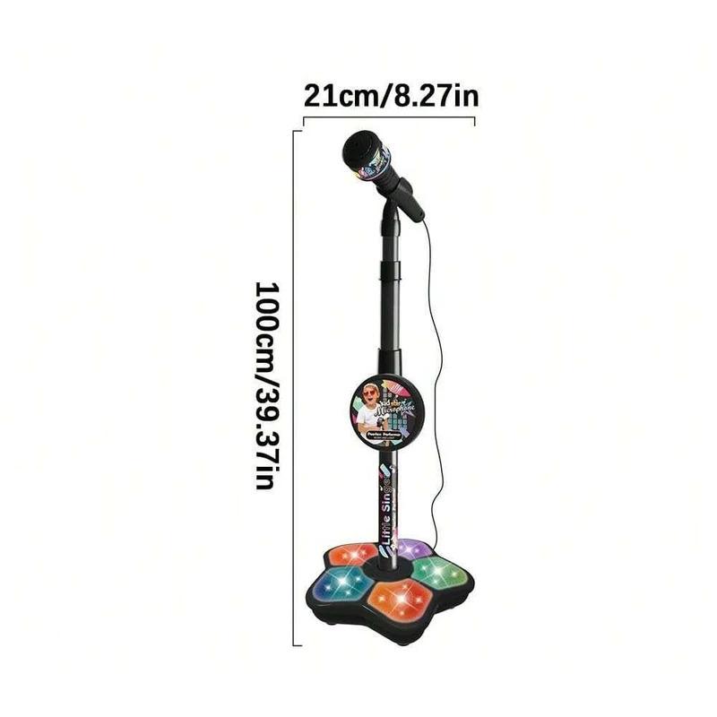 Kids Karaoke Microphone Stand - Portable Durable Party Toy with Electronic Amplifier, Children's Singing Set