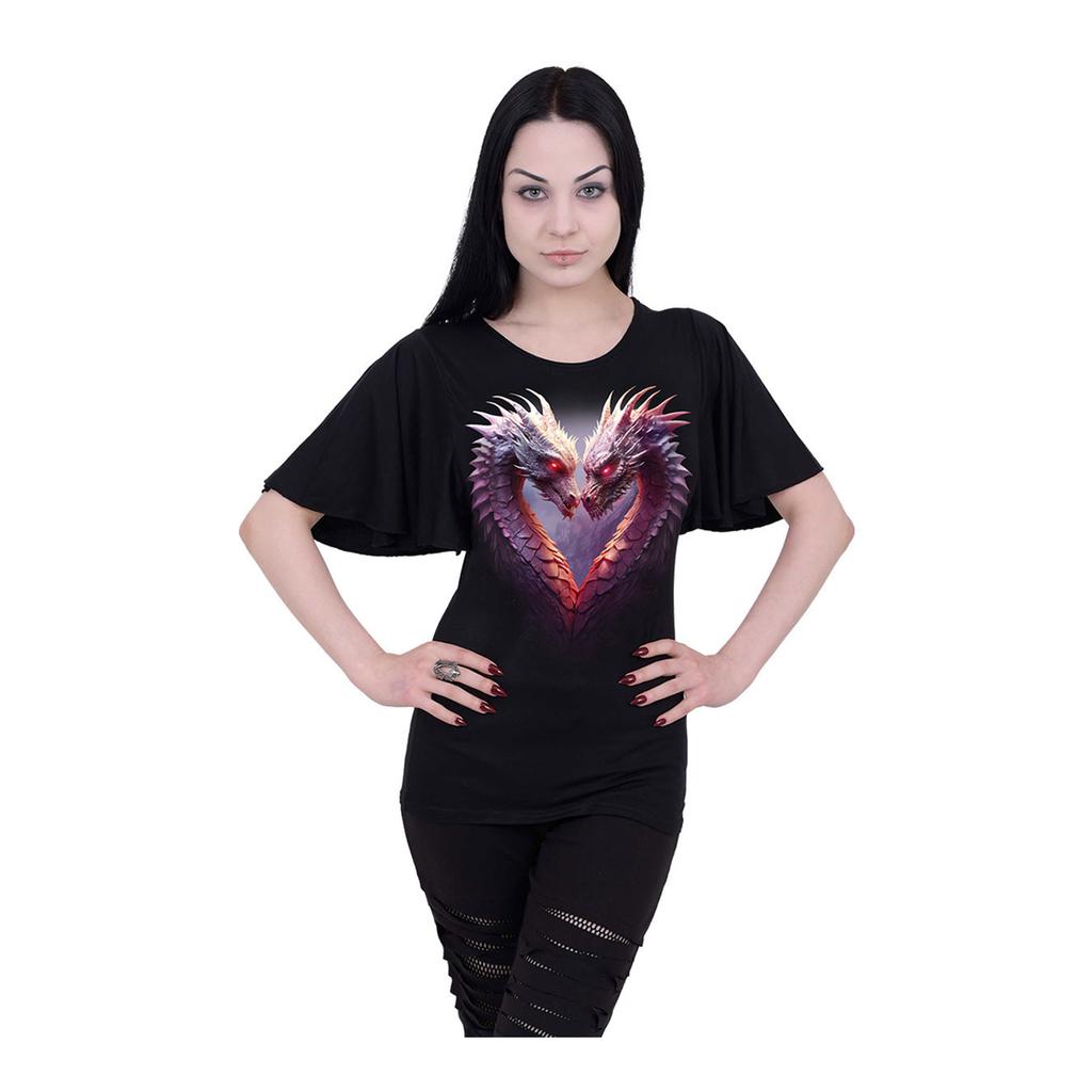 Spiral Direct Womens/Ladies Heart Of Dragons Boat Neck T-Shirt