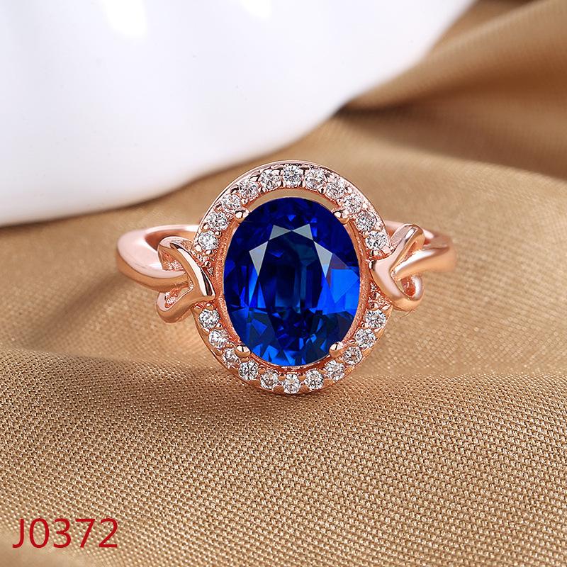 2026 18K Rose Gold-plated Pigeon Blood Ruby Ring Women's Light Luxury Diamond-set Engagement Ring Colored Open Index Finger Ring